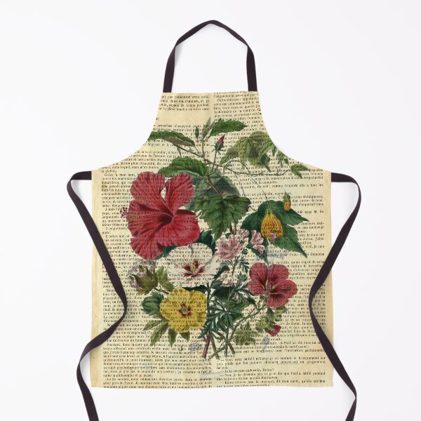 Item preview, Botanical print, on old book page - Malvacea designed and sold by Art by Lilia.