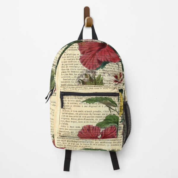 Item preview, Botanical print, on old book page - Malvacea designed and sold by Art by Lilia.