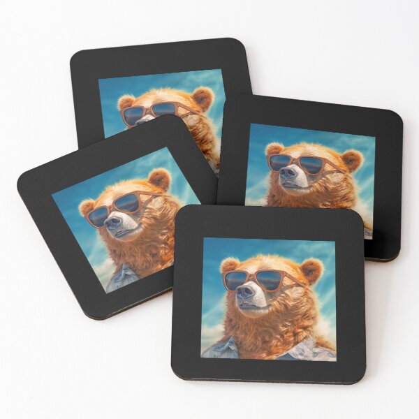 Item preview, Bear With Shades Sunglasses Brown Bear with Style designed and sold by OliDesigns.
