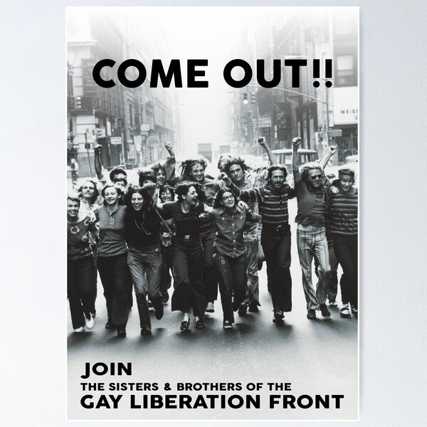 Item preview, Gay Liberation Front Poster designed and sold by FeminismArt.