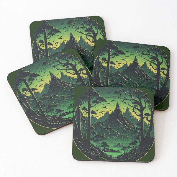 Item preview, Bosque verde retro alienígena designed and sold by hassanjnoub.