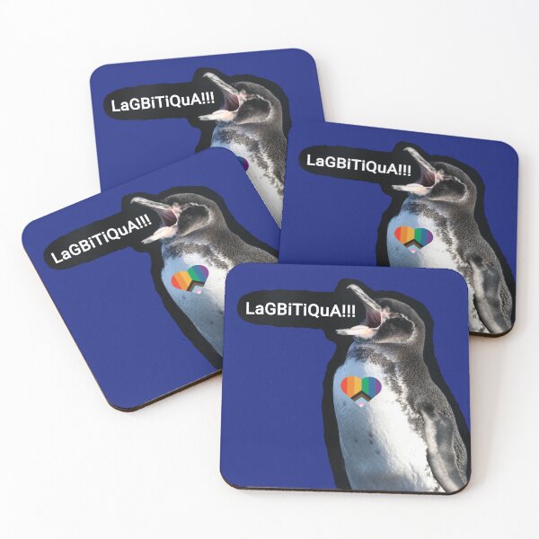 Artikelvorschau, Blue #0F1D7B Galapagos Penguin screams LAGBITIQUA (lgbtqia+) entworfen und verkauft von SBPenguins.