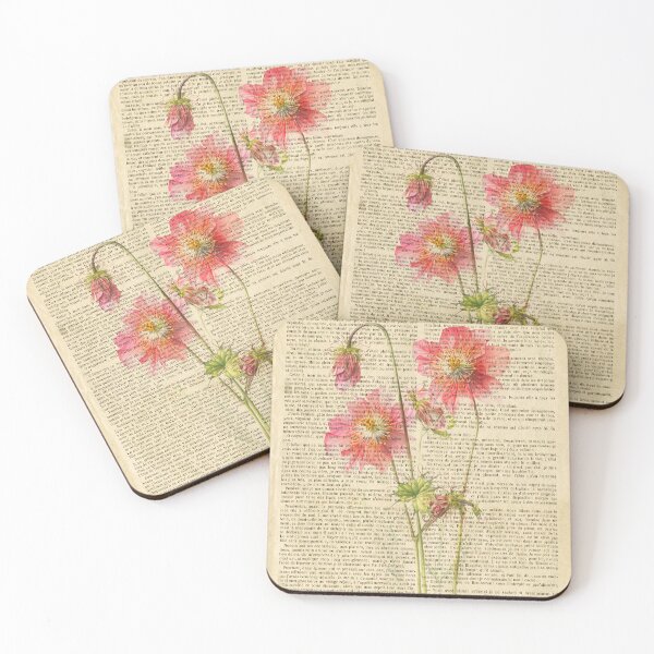 Item preview, Botanical print, on old book page designed and sold by Art by Lilia.