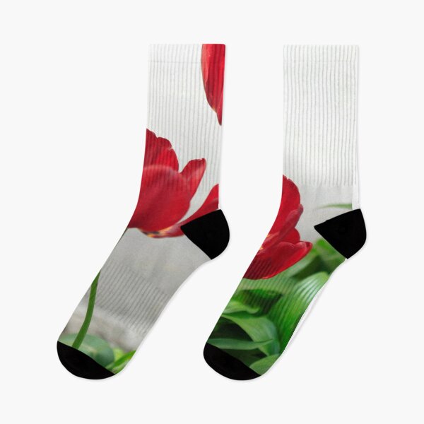 Item preview, Red tulips on nature background designed and sold by olena2552.