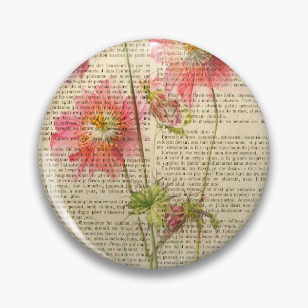 Item preview, Botanical print, on old book page designed and sold by Art by Lilia.