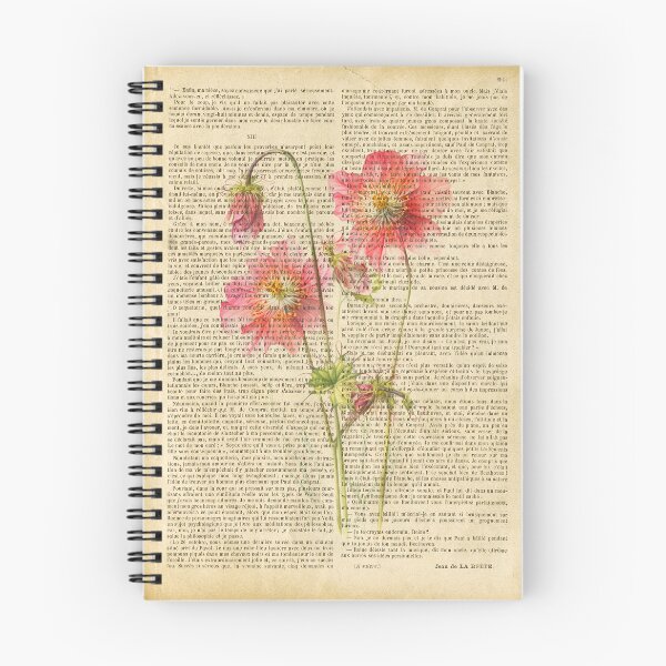 Item preview, Botanical print, on old book page designed and sold by Art by Lilia.