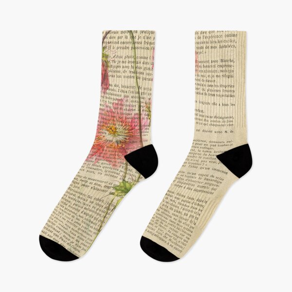 Item preview, Botanical print, on old book page designed and sold by Art by Lilia.