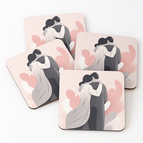 Item preview, loving couple from behind embracing designed and sold by ruvida.