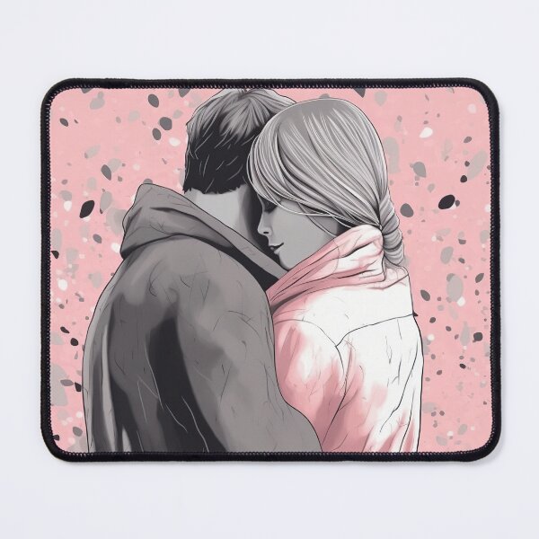 Item preview, loving couple from behind embracing designed and sold by ruvida.