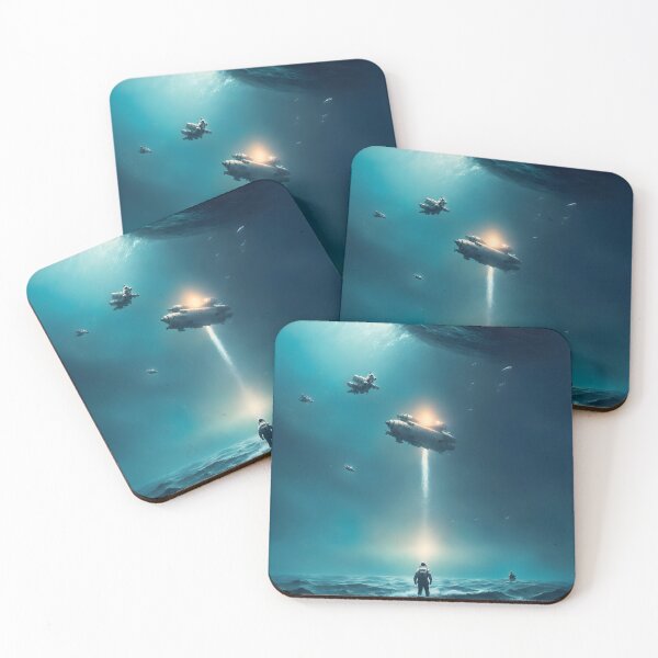 Item preview, Astronaut On Ocean World In Spotlight - Digital Painting designed and sold by Aaron2610.