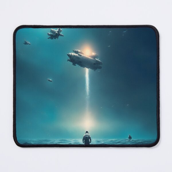 Item preview, Astronaut On Ocean World In Spotlight - Digital Painting designed and sold by Aaron2610.