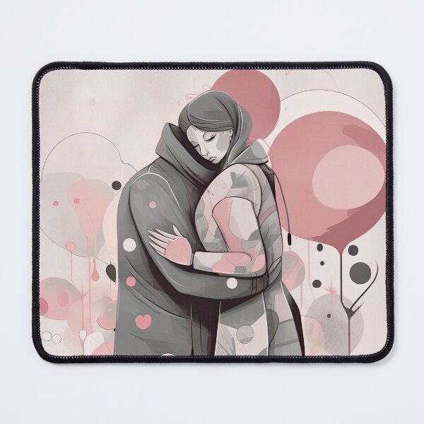 Item preview, loving couple from behind embracing designed and sold by ruvida.