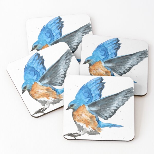 Artikelvorschau, Bluebird-Aquarell entworfen und verkauft von LizzyBlueArt.