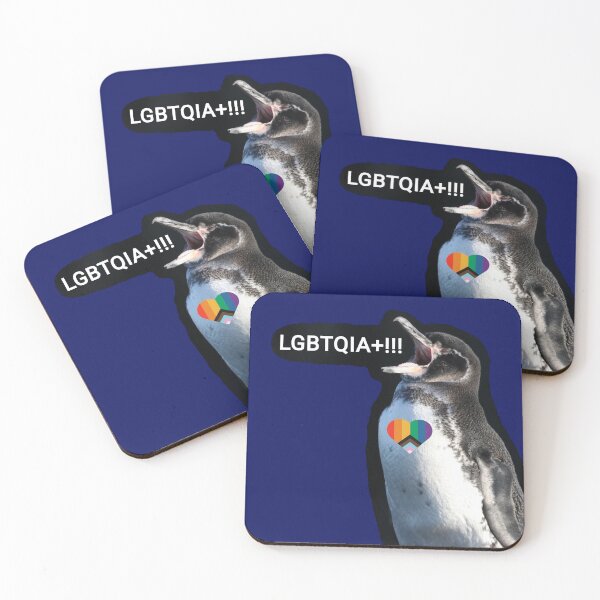 Artikelvorschau, Dark Blue #060D5B Galapagos Penguin screams LGBTQIA+ entworfen und verkauft von SBPenguins.