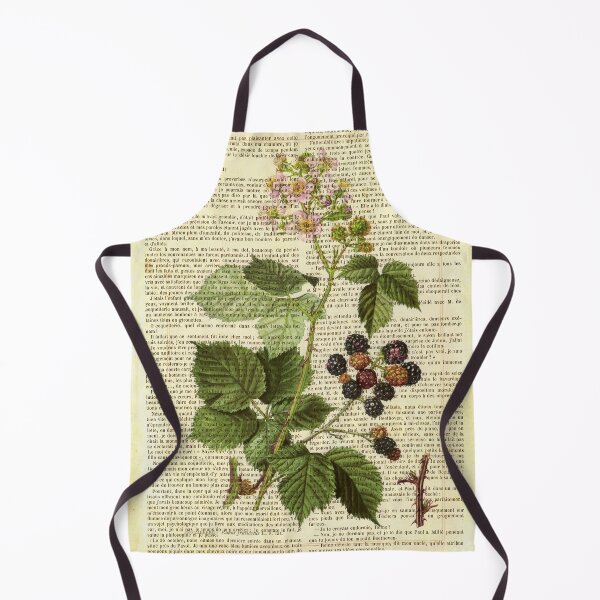 Item preview, Botanical print, on old book page - Blackberry designed and sold by Art by Lilia.