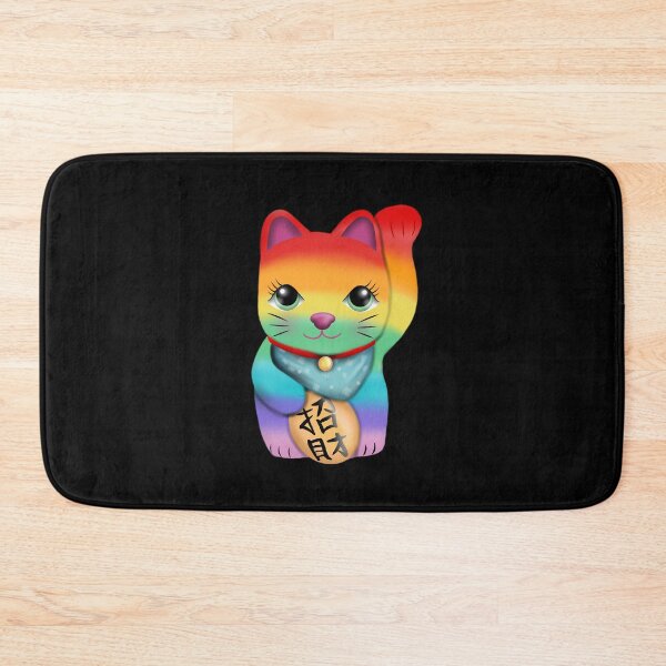 Item preview, Rainbow Lucky cat designed and sold by Manxcraft.