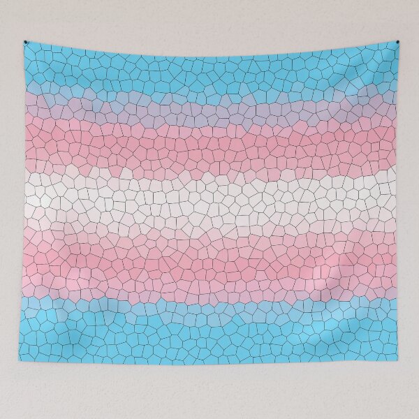 Item preview, Stained Glass Transgender Pride Flag designed and sold by Sum-Thangs.