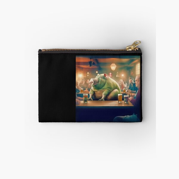 Item preview, Pig in A Pub Drinking Beer Comic Scene designed and sold by OliDesigns.