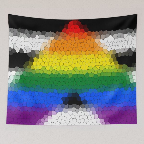 Item preview, Stained Glass Straight Ally Pride Flag designed and sold by Sum-Thangs.