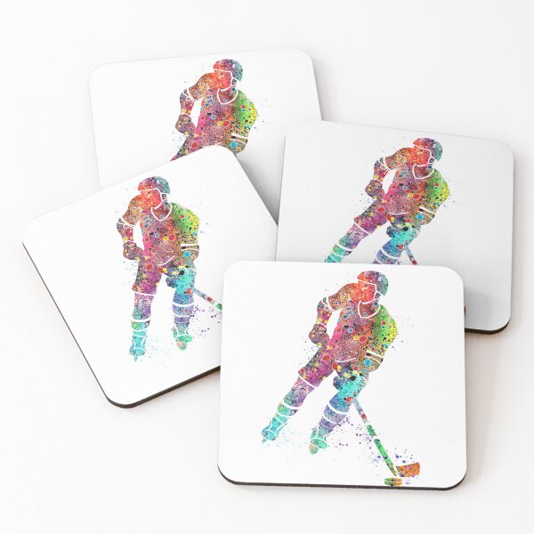 Item preview, Boy Ice Hockey Player Watercolor designed and sold by LotusGifts.