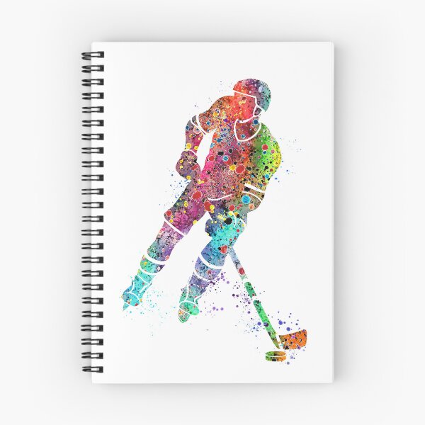 Item preview, Boy Ice Hockey Player Watercolor designed and sold by LotusGifts.