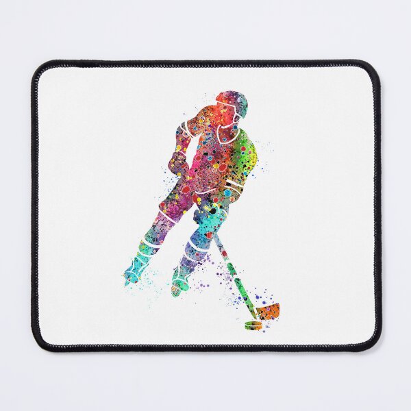 Item preview, Boy Ice Hockey Player Watercolor designed and sold by LotusGifts.