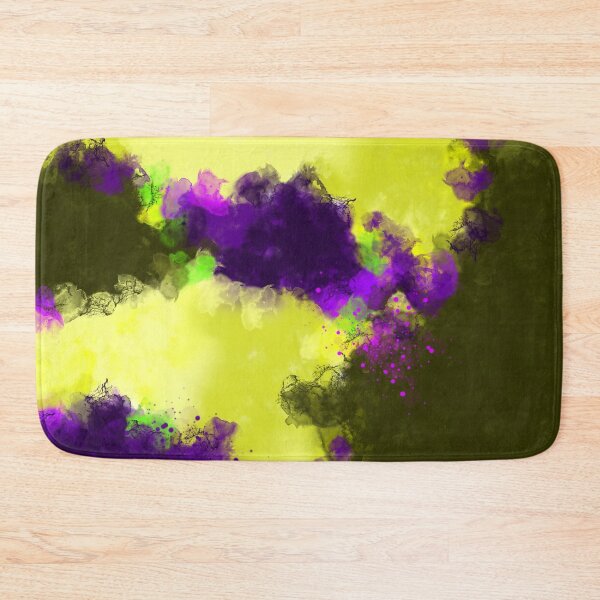 Item preview, Reaching Out - Yellow Purple Abstract Art Painting designed and sold by Joey Santiago.