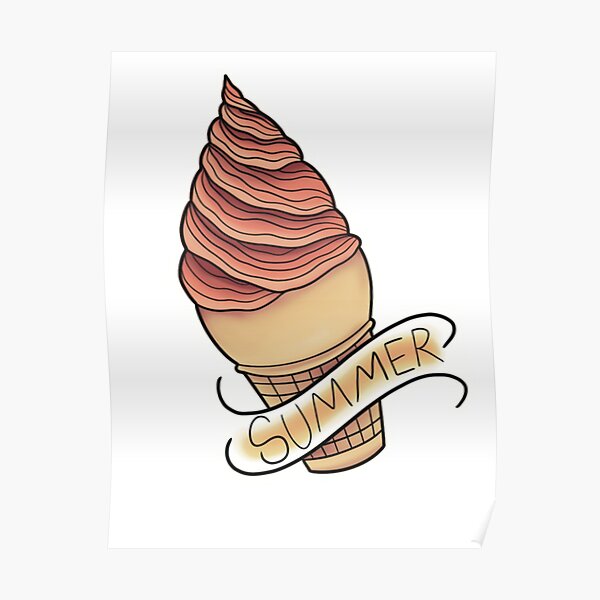 Summertime ice cream Poster