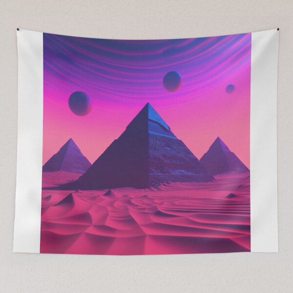 Item preview, Trippy Pyramids Vaporwave 80s designed and sold by AlvaroMeurer.
