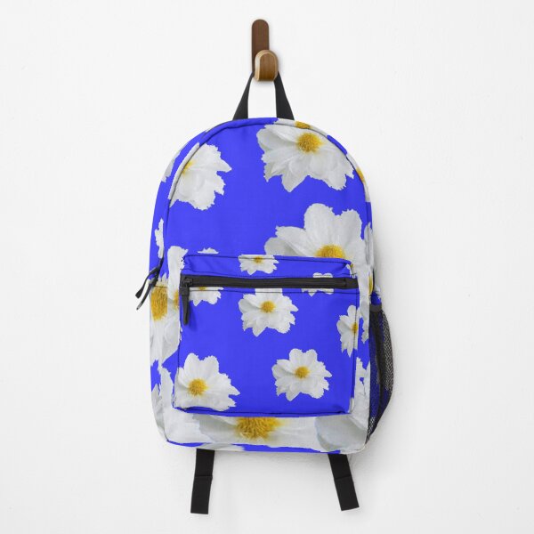Item preview, FLOATING WHITE SPRING GARDEN FLOWERS PATTERN BLUE ART designed and sold by sharlesart.
