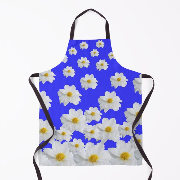 Item preview, FLOATING WHITE SPRING GARDEN FLOWERS PATTERN BLUE ART designed and sold by sharlesart.