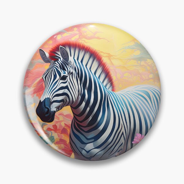 Item preview, Vibrant Zebra Art - Floral Zebra surrounded by blooming flowers and colourful foliage, award winning designer, very high resolution designed and sold by CloudofKnowing.