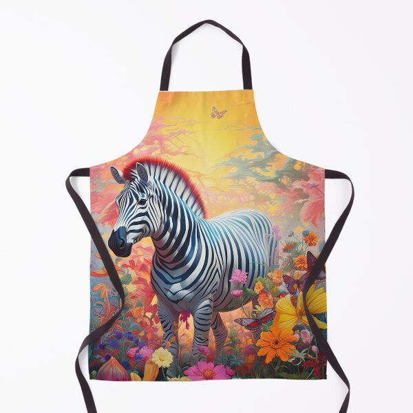 Item preview, Vibrant Zebra Art - Floral Zebra surrounded by blooming flowers and colourful foliage, award winning designer, very high resolution designed and sold by CloudofKnowing.