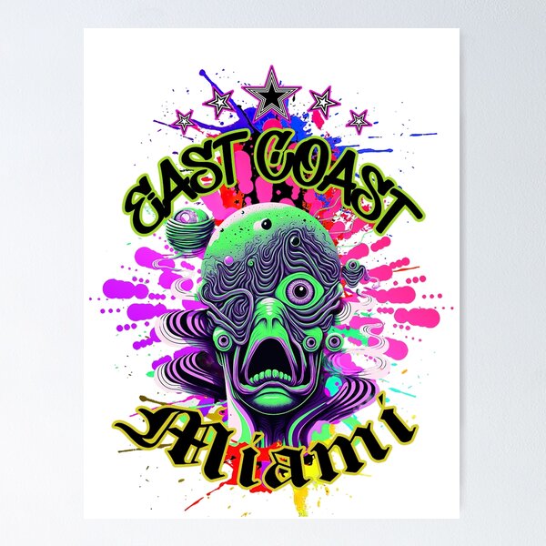 Aperçu de l'œuvre East Coast Miami, Psycho Alien #02 créée et vendue par PopSoda2.