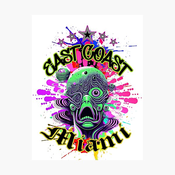 Item preview, East Coast Miami, Psycho Alien #02 designed and sold by PopSoda2.