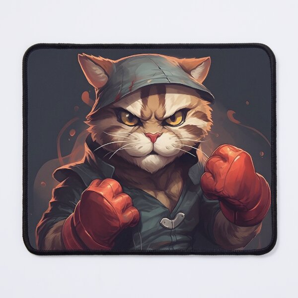 Item preview, Punchline Puss: Street-Cool Cat Ready for a Showdown designed and sold by Blackstylez.