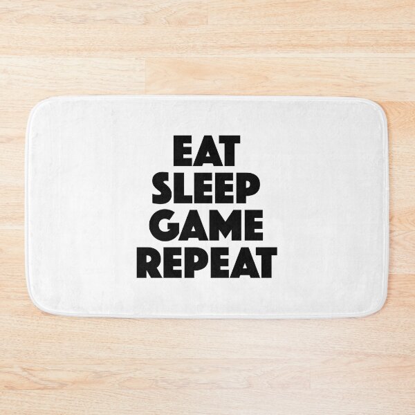 Item preview, Eat Sleep Game Repeat (black) designed and sold by didijuca.