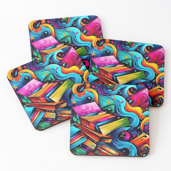 Item preview, Abstract Graffiti Books Pattern, Aesthetic Reading Hobbies Lover designed and sold by Desfix.