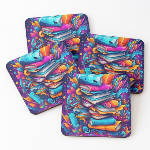 Item preview, Book Aesthetic, Abstract Graffiti Books Pattern designed and sold by Desfix.