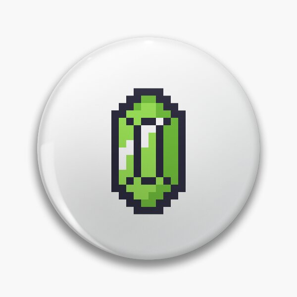 Item preview, 8 Bit Green Rupee designed and sold by PixelArtOne.