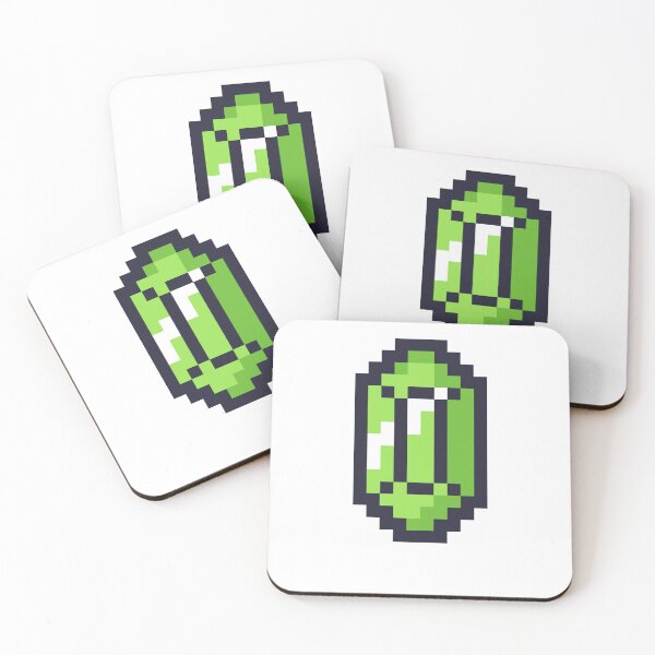 Item preview, 8 Bit Green Rupee designed and sold by PixelArtOne.