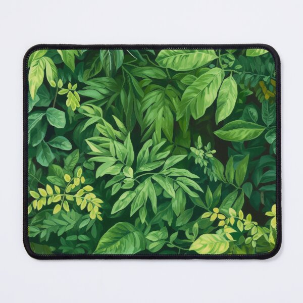 Item preview, Seamless pattern of lush green leaves in the summer garden designed and sold by SeamlessGuru.