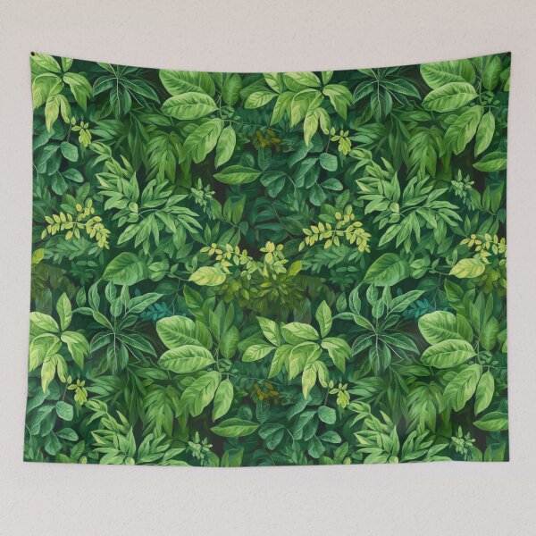 Item preview,  Seamless pattern of lush green leaves in the summer garden designed and sold by SeamlessGuru.