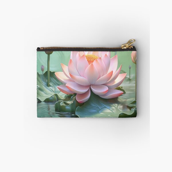 Item preview, Pink Lotus Flower in Green Emerald Pond designed and sold by Hashola Designs.