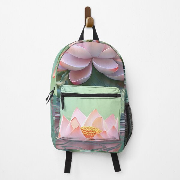 Item preview, Pink Lotus Flower in Green Emerald Pond designed and sold by Hashola Designs.