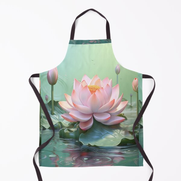 Item preview, Pink Lotus Flower in Green Emerald Pond designed and sold by Hashola Designs.