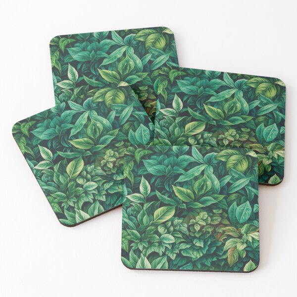 Item preview, Seamless pattern of lush green leaves in the summer garden designed and sold by SeamlessGuru.