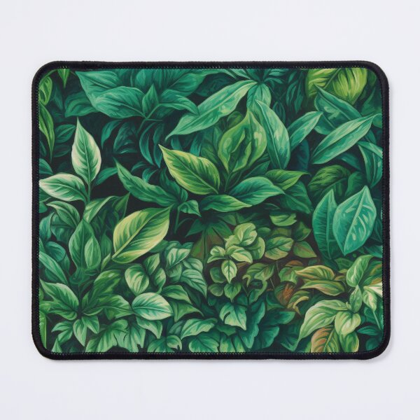 Item preview, Seamless pattern of lush green leaves in the summer garden designed and sold by SeamlessGuru.