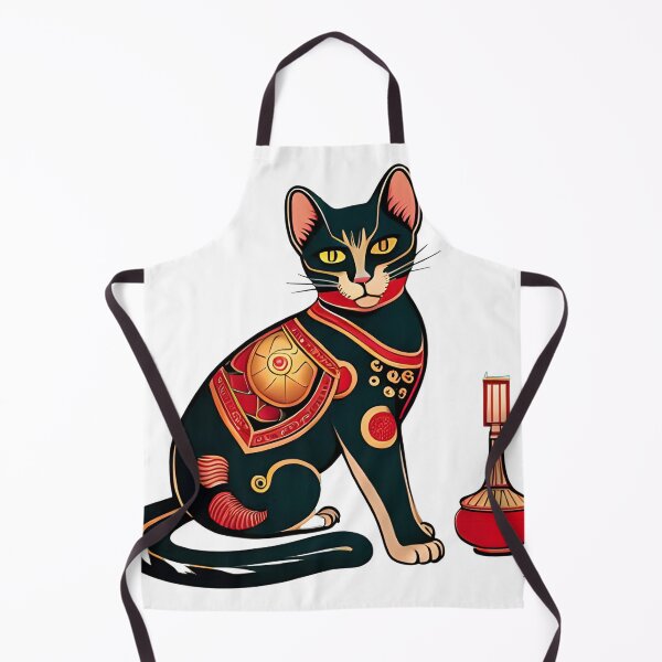 Item preview, Chinese black cat art ZAP designed and sold by zapdesign.