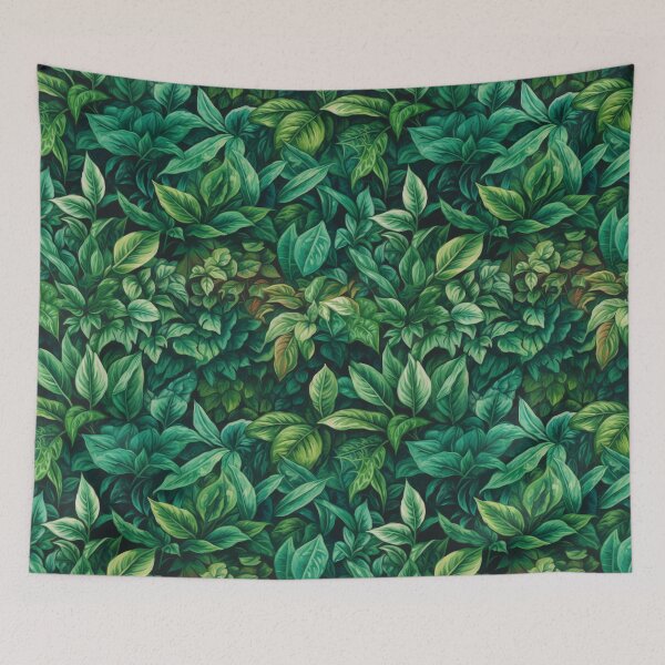 Item preview, Seamless pattern of lush green leaves in the summer garden designed and sold by SeamlessGuru.